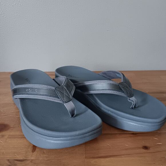 Vionic High Tide Pewter Patent Leather Platform Sandal Women's Size 8.5 M - Picture 5 of 11